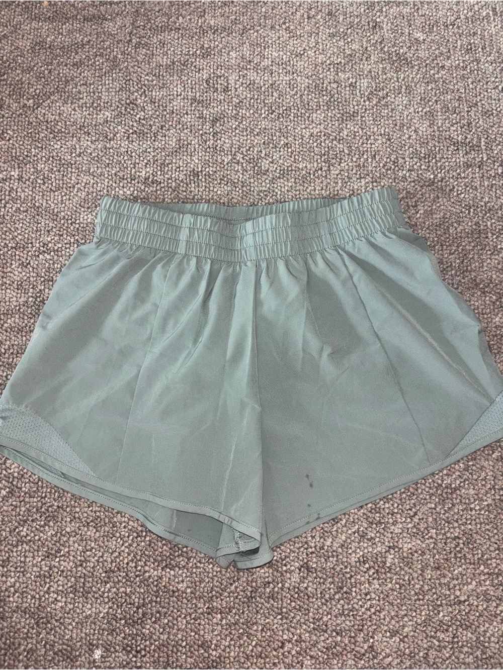 Girls Olive Green Athletic Shorts